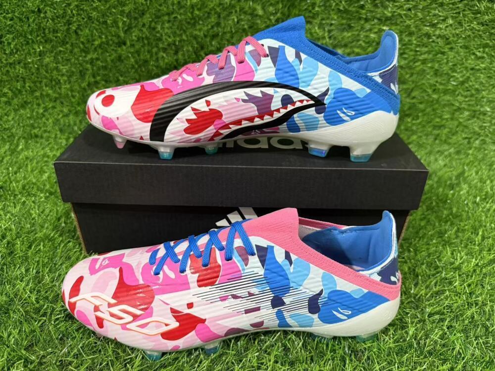 Adidas F50 Elite FG Firm Ground Soccer Cleats - Pink/Sky Blue/Crimson Red