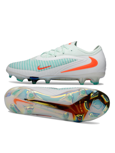Nike Phantom 6 Elite Low FG Firm Ground Soccer Cleats - Mint/Coral Burst/Sky Blue