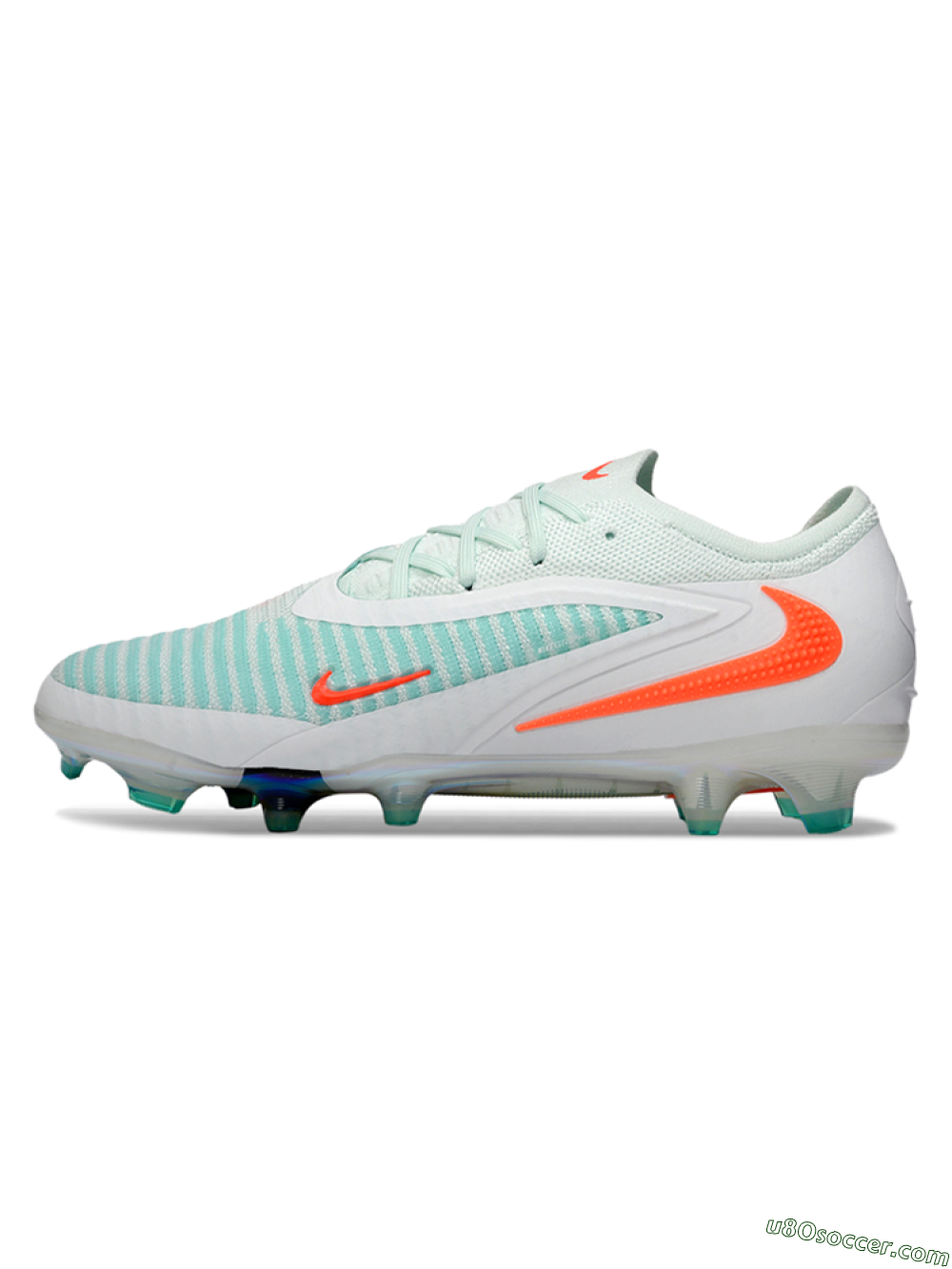 Nike Phantom 6 Elite Low FG Firm Ground Soccer Cleats - Mint/Coral Burst/Sky Blue 2