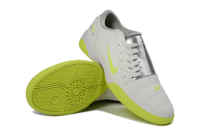 Nike Total 90 III IC Indoor & Futsal Soccer Shoes - White/Lime Green/Metallic Silver