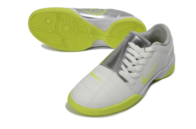 Nike Total 90 III IC Indoor & Futsal Soccer Shoes - White/Lime Green/Metallic Silver