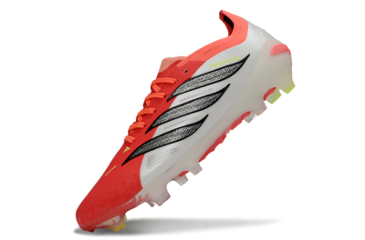 Adidas Predator 26 Elite FG Firm Ground Soccer Cleats - Red/Vibrant Coral/White Fusion