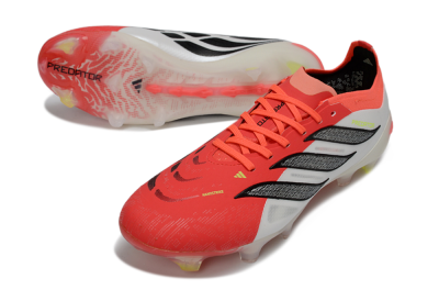 Adidas Predator 26 Elite FG Firm Ground Soccer Cleats - Red/Vibrant Coral/White Fusion