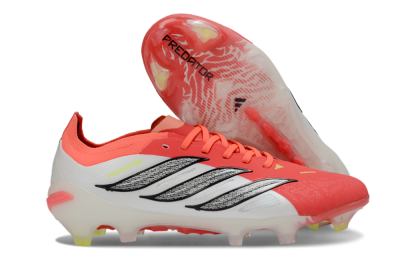Adidas Predator 26 Elite FG Firm Ground Soccer Cleats - Red/Vibrant Coral/White Fusion