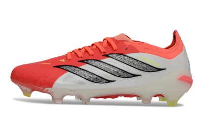 Adidas Predator 26 Elite FG Firm Ground Soccer Cleats - Red/Vibrant Coral/White Fusion