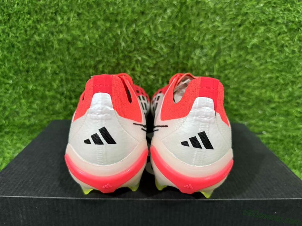 Adidas Predator 26 Elite FG Firm Ground Soccer Cleats - Red/Vibrant Coral/White Fusion