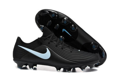 Nike Tiempo Legend 11 Elite FG Firm Ground Soccer Cleats - Black/Sky Blue/Charcoal Grey