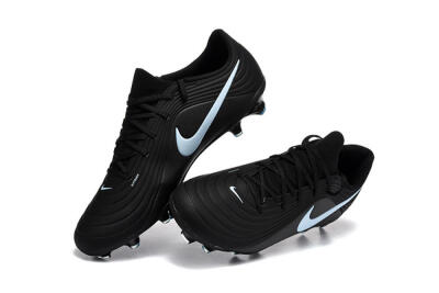 Nike Tiempo Legend 11 Elite FG Firm Ground Soccer Cleats - Black/Sky Blue/Charcoal Grey