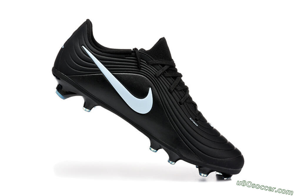 Nike Tiempo Legend 11 Elite FG Firm Ground Soccer Cleats - Black/Sky Blue/Charcoal Grey 7