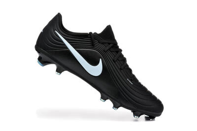 Nike Tiempo Legend 11 Elite FG Firm Ground Soccer Cleats - Black/Sky Blue/Charcoal Grey
