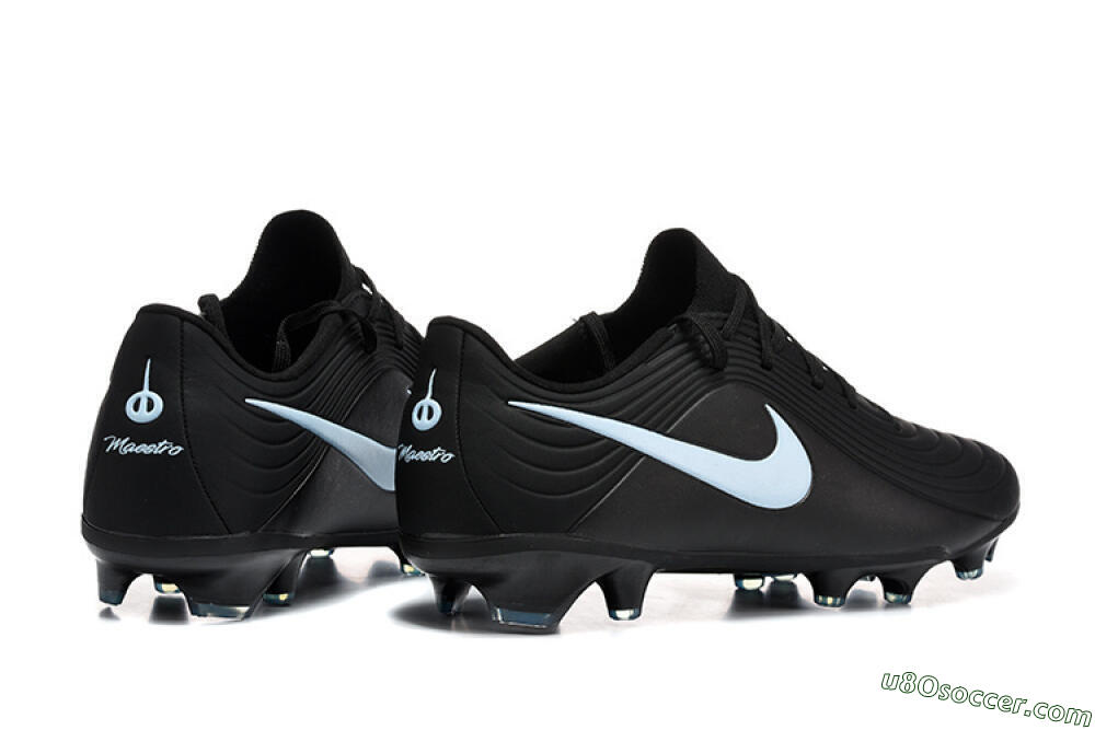 Nike Tiempo Legend 11 Elite FG Firm Ground Soccer Cleats - Black/Sky Blue/Charcoal Grey 9