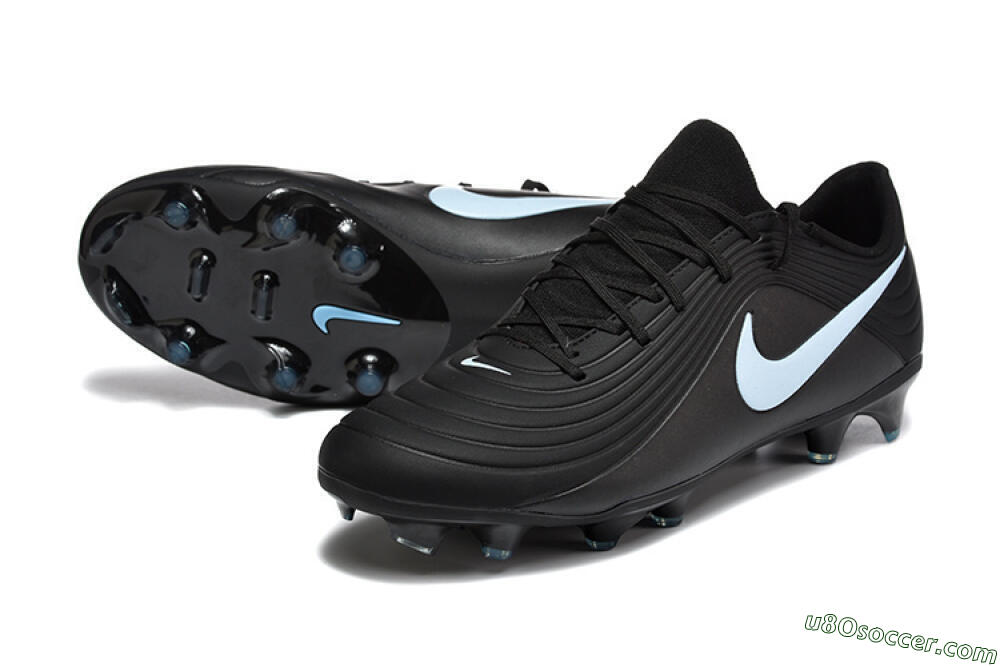 Nike Tiempo Legend 11 Elite FG Firm Ground Soccer Cleats - Black/Sky Blue/Charcoal Grey 3