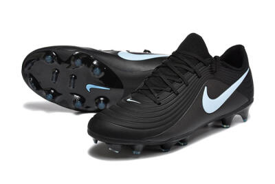 Nike Tiempo Legend 11 Elite FG Firm Ground Soccer Cleats - Black/Sky Blue/Charcoal Grey