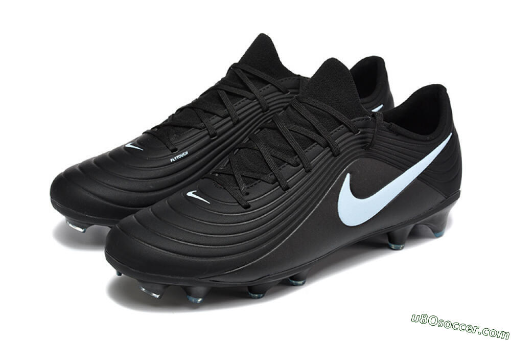 Nike Tiempo Legend 11 Elite FG Firm Ground Soccer Cleats - Black/Sky Blue/Charcoal Grey 5