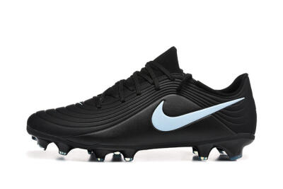 Nike Tiempo Legend 11 Elite FG Firm Ground Soccer Cleats - Black/Sky Blue/Charcoal Grey