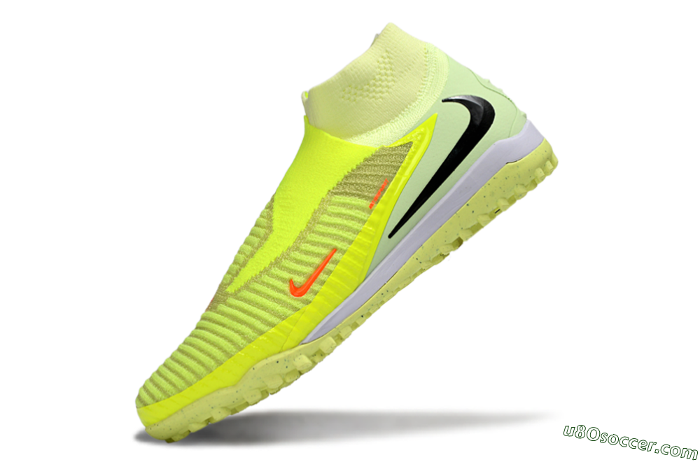 Nike Phantom 6 Elite High TF Artificial Turf Soccer Shoes - Yellow/Vibrant Lime/Black 6