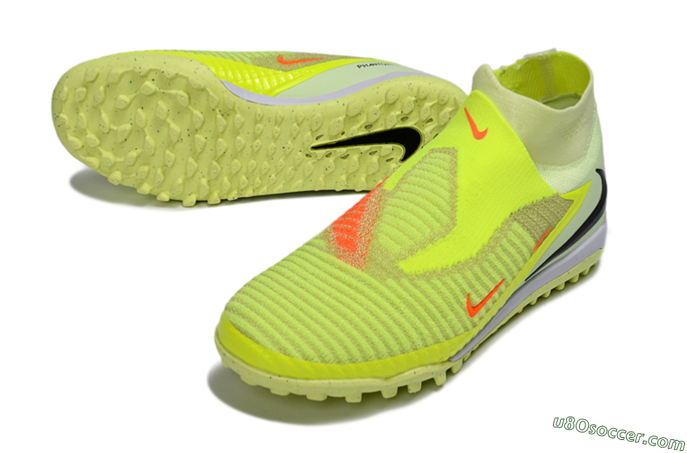 Nike Phantom 6 Elite High TF Artificial Turf Soccer Shoes - Yellow/Vibrant Lime/Black 3