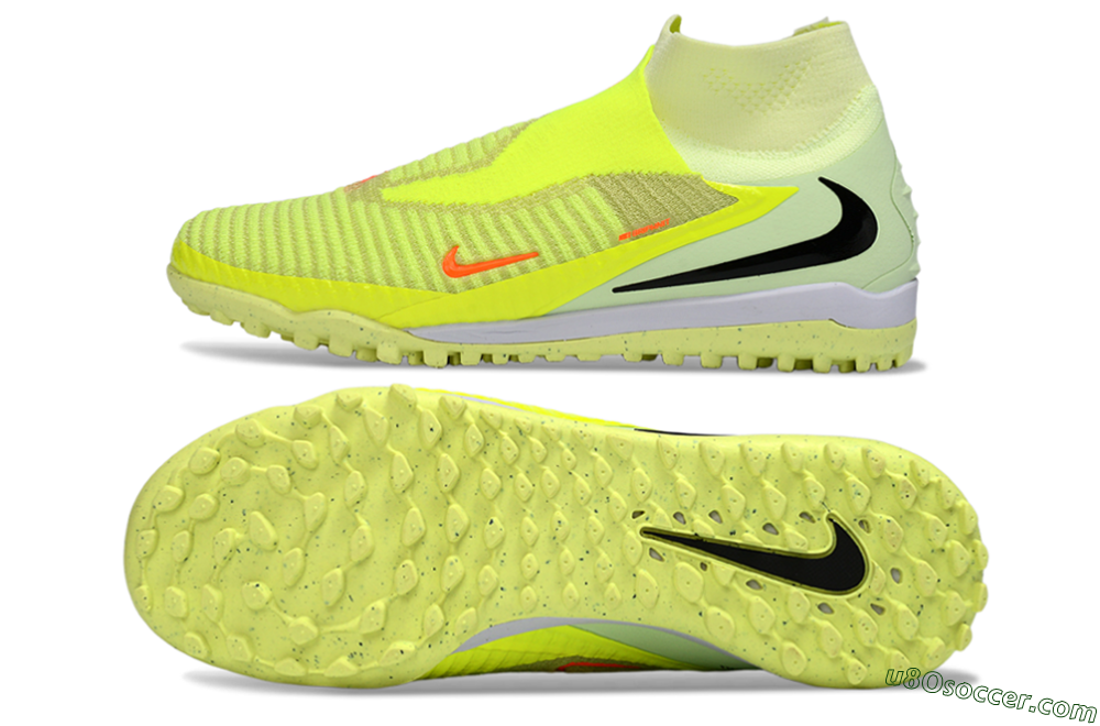 Nike Phantom 6 Elite High TF Artificial Turf Soccer Shoes - Yellow/Vibrant Lime/Black 0