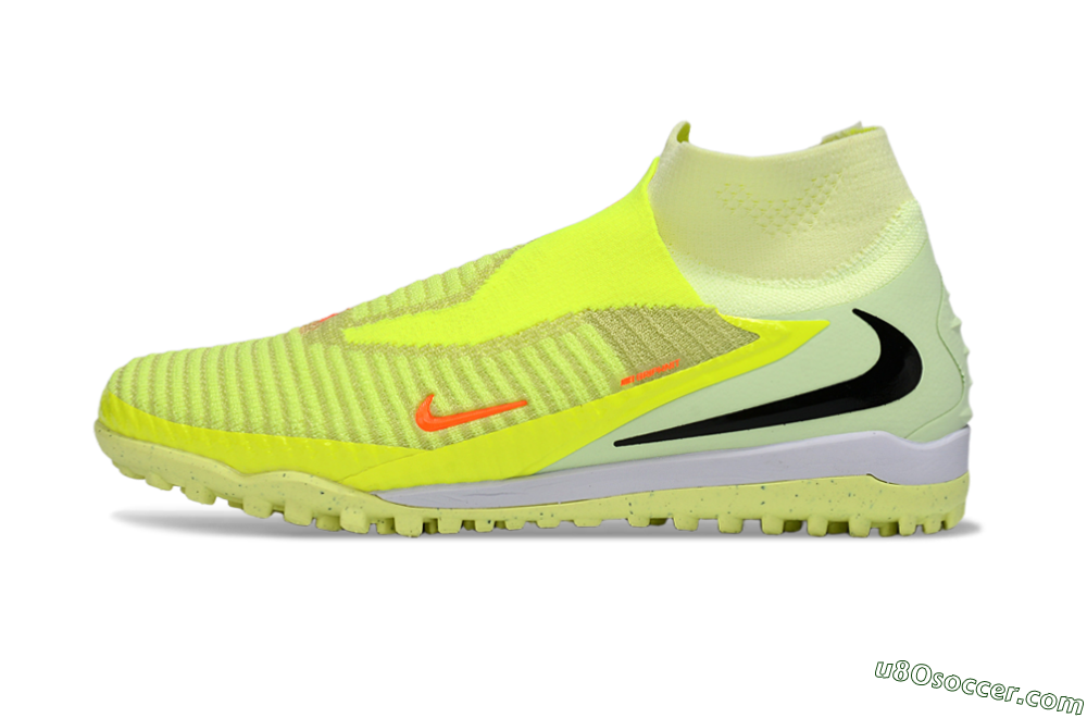 Nike Phantom 6 Elite High TF Artificial Turf Soccer Shoes - Yellow/Vibrant Lime/Black 2