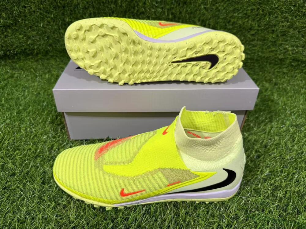 Nike Phantom 6 Elite High TF Artificial Turf Soccer Shoes - Yellow/Vibrant Lime/Black