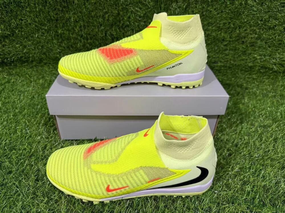Nike Phantom 6 Elite High TF Artificial Turf Soccer Shoes - Yellow/Vibrant Lime/Black