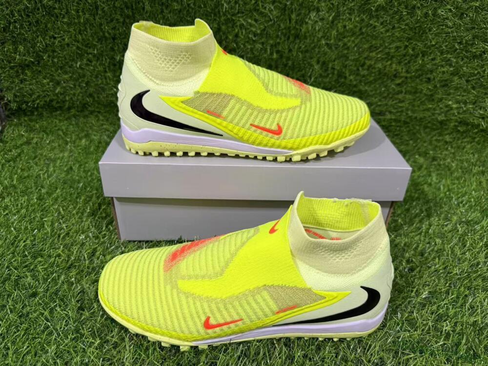 Nike Phantom 6 Elite High TF Artificial Turf Soccer Shoes - Yellow/Vibrant Lime/Black