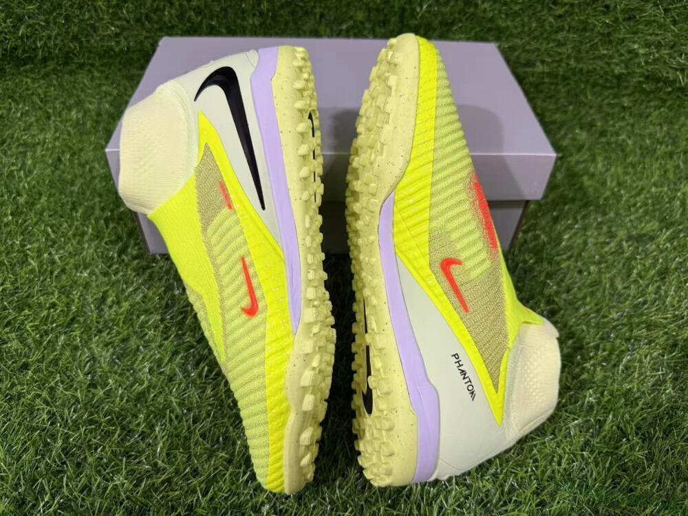 Nike Phantom 6 Elite High TF Artificial Turf Soccer Shoes - Yellow/Vibrant Lime/Black