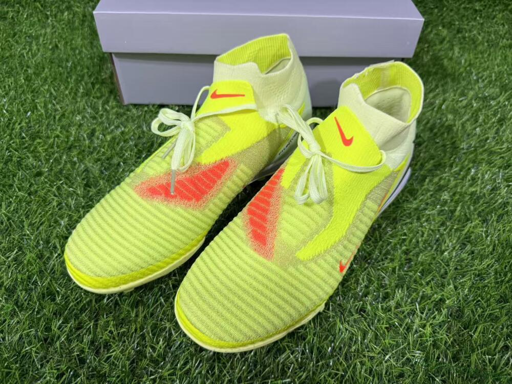 Nike Phantom 6 Elite High TF Artificial Turf Soccer Shoes - Yellow/Vibrant Lime/Black