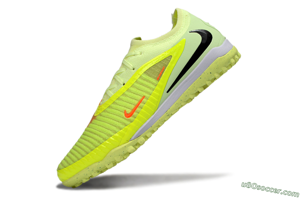 Nike Phantom 6 Elite Low TF Artificial Turf Soccer Shoes - Yellow/Neon Green/Black 6