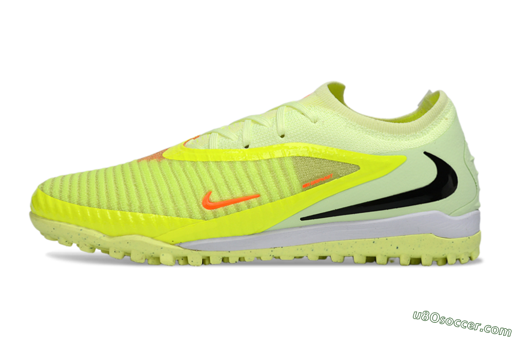 Nike Phantom 6 Elite Low TF Artificial Turf Soccer Shoes - Yellow/Neon Green/Black 2