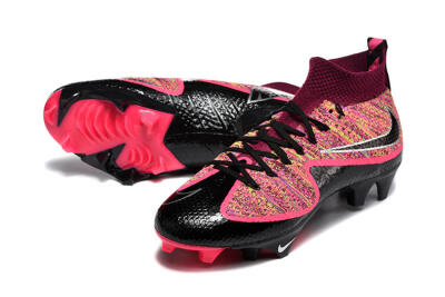 Nike Magista Obra FG Firm Ground Soccer Cleats - Black/Fuchsia Pink/Crimson Red