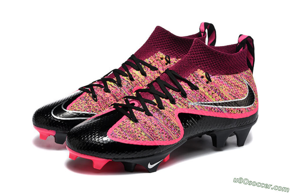 Nike Magista Obra FG Firm Ground Soccer Cleats - Black/Fuchsia Pink/Crimson Red 5