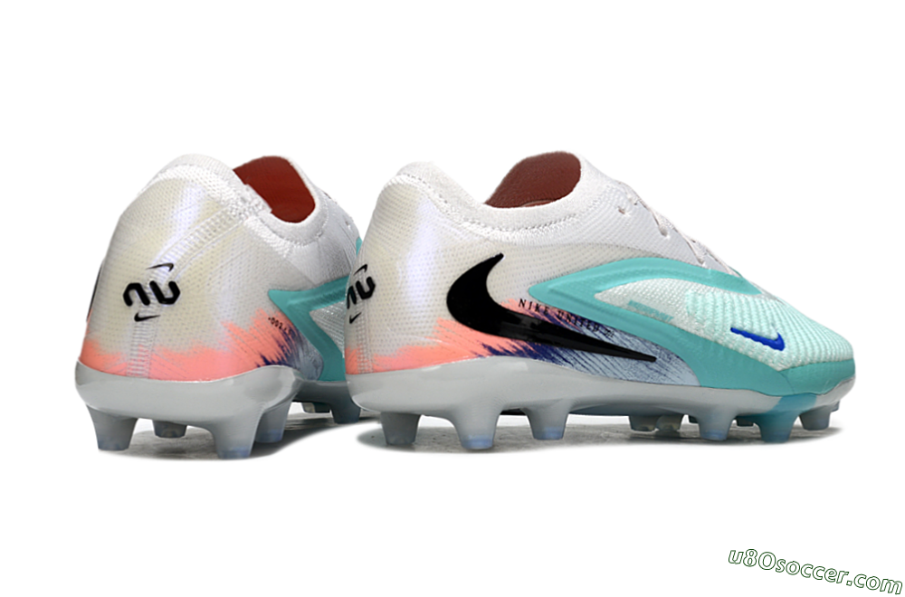 Nike Phantom 6 Elite Low AG Artificial Grass Soccer Cleats - Aqua/Ocean Breeze/Sunset Glow 6