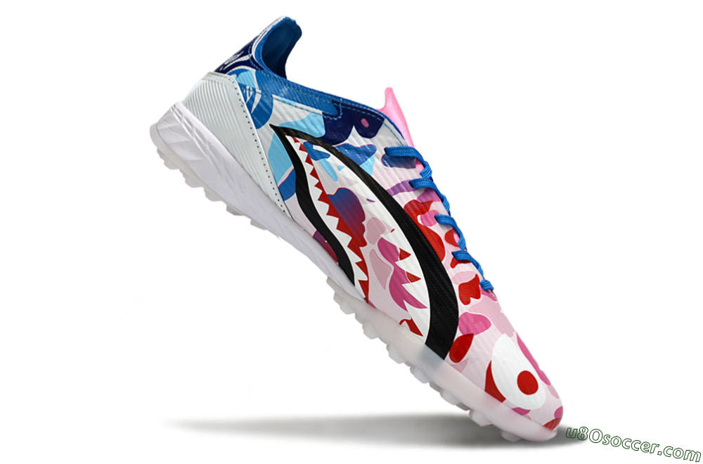 Adidas F50 Elite TF Artificial Turf Soccer Shoes - Pink/Vibrant Pink/Cool Blue 5