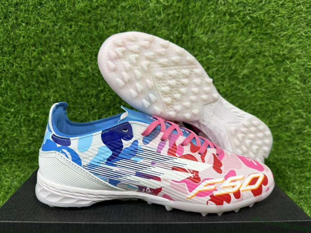 Adidas F50 Elite TF Artificial Turf Soccer Shoes - Pink/Vibrant Pink/Cool Blue