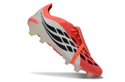 Adidas Predator 26 Elite Fold-Over Tongue FG Firm Ground Soccer Cleats - Red/Dynamic Orange/Black