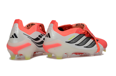 Adidas Predator 26 Elite Fold-Over Tongue FG Firm Ground Soccer Cleats - Red/Dynamic Orange/Black