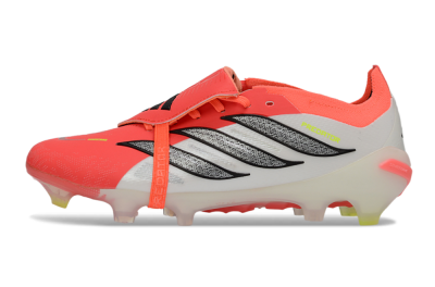 Adidas Predator 26 Elite Fold-Over Tongue FG Firm Ground Soccer Cleats - Red/Dynamic Orange/Black
