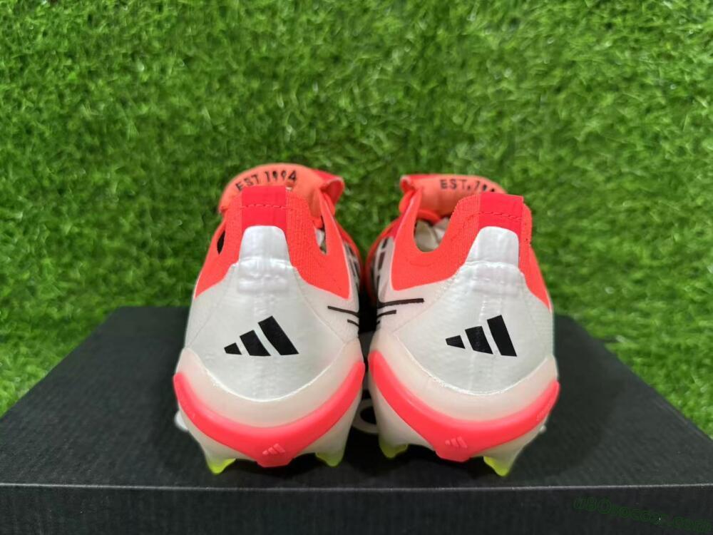 Adidas Predator 26 Elite Fold-Over Tongue FG Firm Ground Soccer Cleats - Red/Dynamic Orange/Black