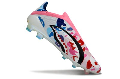 Adidas F50 Elite Laceless FG Firm Ground Soccer Cleats - Pink/Vibrant Pink/Marine Blue