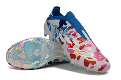 Adidas F50 Elite Laceless FG Firm Ground Soccer Cleats - Pink/Vibrant Pink/Marine Blue