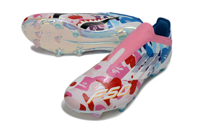 Adidas F50 Elite Laceless FG Firm Ground Soccer Cleats - Pink/Vibrant Pink/Marine Blue