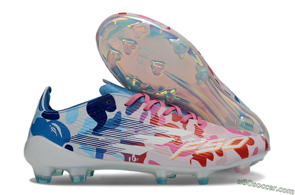 Adidas F50 Elite FG Firm Ground Soccer Cleats - Pink/Sky Blue/Candy Red 1
