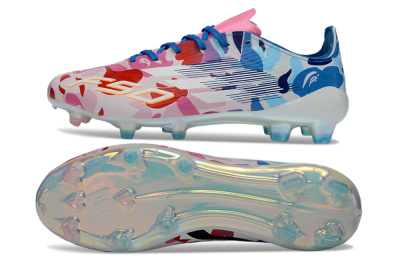 Adidas F50 Elite FG Firm Ground Soccer Cleats - Pink/Sky Blue/Candy Red