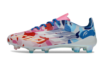 Adidas F50 Elite FG Firm Ground Soccer Cleats - Pink/Sky Blue/Candy Red