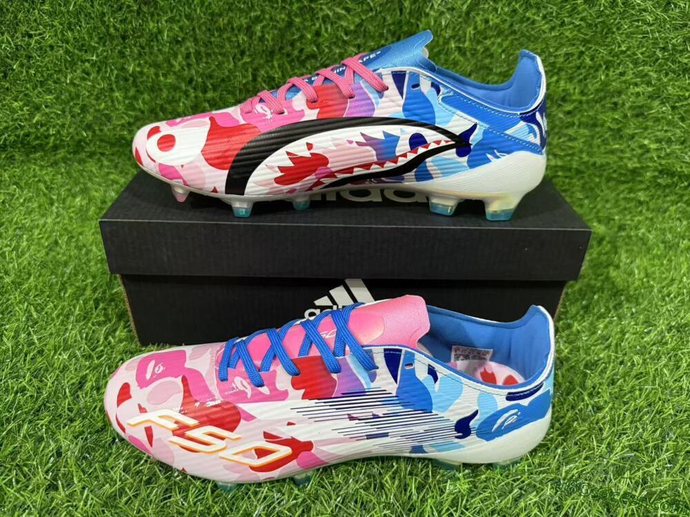 Adidas F50 Elite FG Firm Ground Soccer Cleats - Pink/Sky Blue/Candy Red