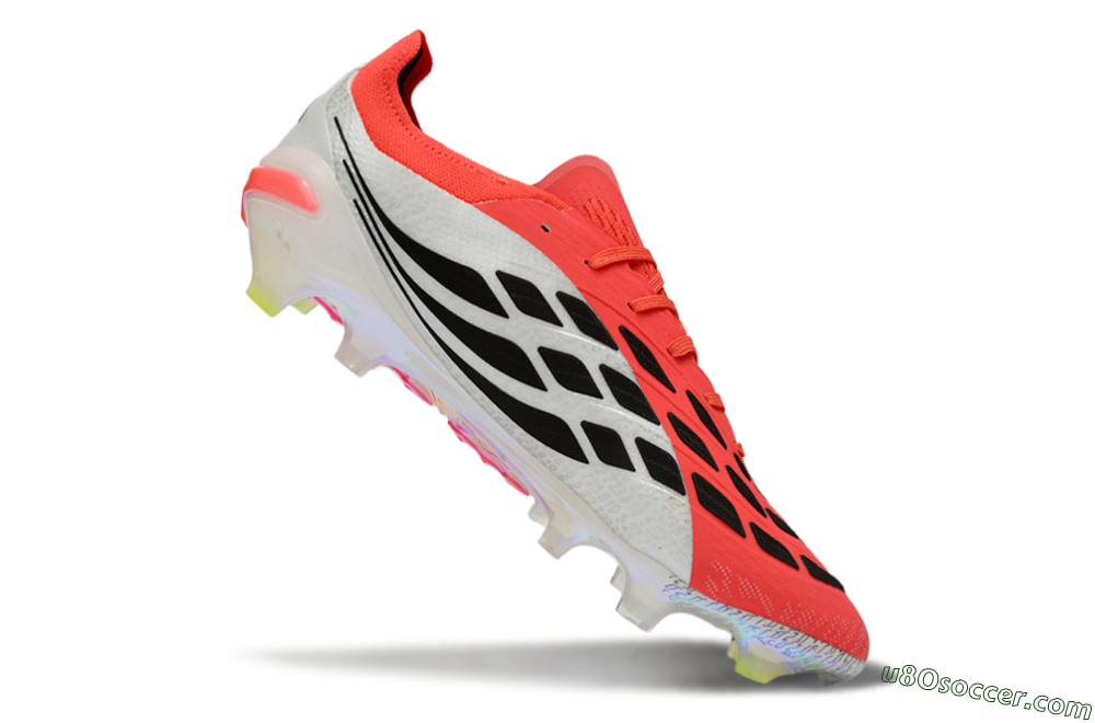 Adidas Predator 26 Elite FG Firm Ground Soccer Cleats - Red/Coral Burst/Metallic Silver 4