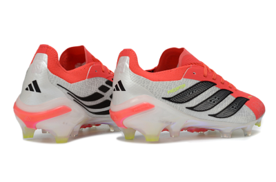 Adidas Predator 26 Elite FG Firm Ground Soccer Cleats - Red/Coral Burst/Metallic Silver