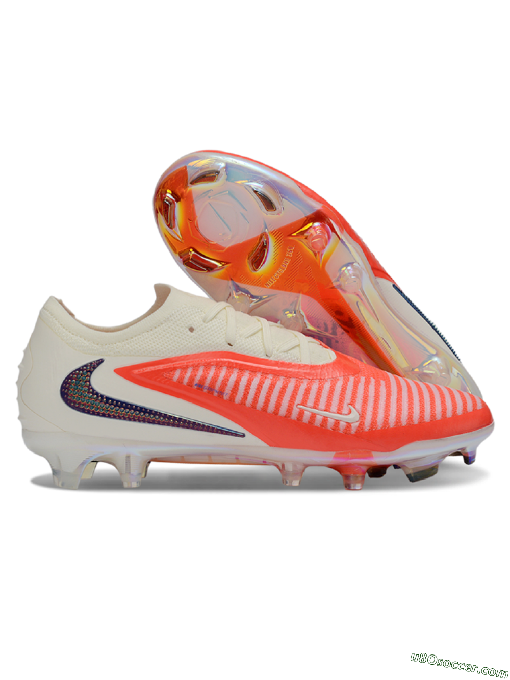 Nike Phantom 6 Elite Low FG Firm Ground Soccer Cleats - Red/Coral Burst/White 1