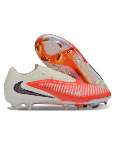 Nike Phantom 6 Elite Low FG Firm Ground Soccer Cleats - Red/Coral Burst/White